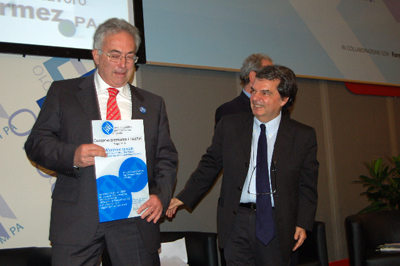 Professor Vincenzo Caporale and Minister Renato Brunetta