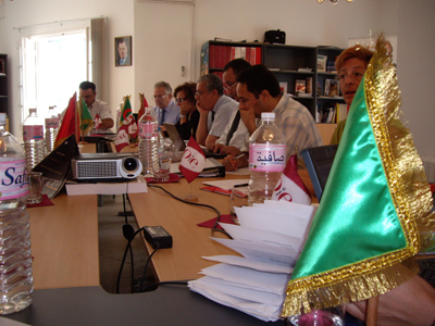 Director Vincenzo Caporale and Rossella Lelli during the meeting