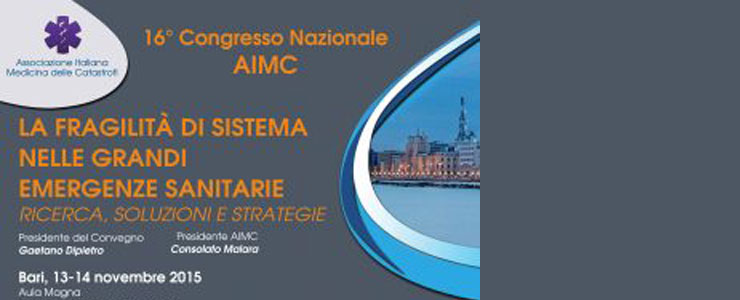 The Institute at the 16th Congress of the Italian Disaster Medicine Association (AIMC)