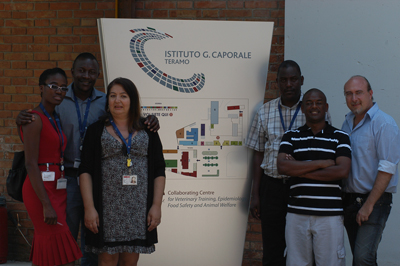La delegazione del laboratorio namibiano