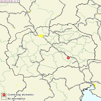 Figura 1. Localizzazione del focolaio di LSD in Macedonia